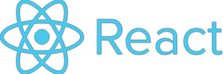 Logo for React, a frontend website development language.